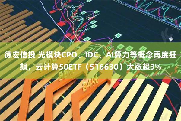 德宏信投 光模块CPO、IDC、AI算力等概念再度狂飙，云计算50ETF（516630）大涨超3%